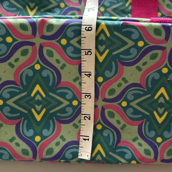 Jane Marie Waterproof Oversized Beach Bag “Check Me Out” Pink Green Paisley Tote - Picture 4 of 12